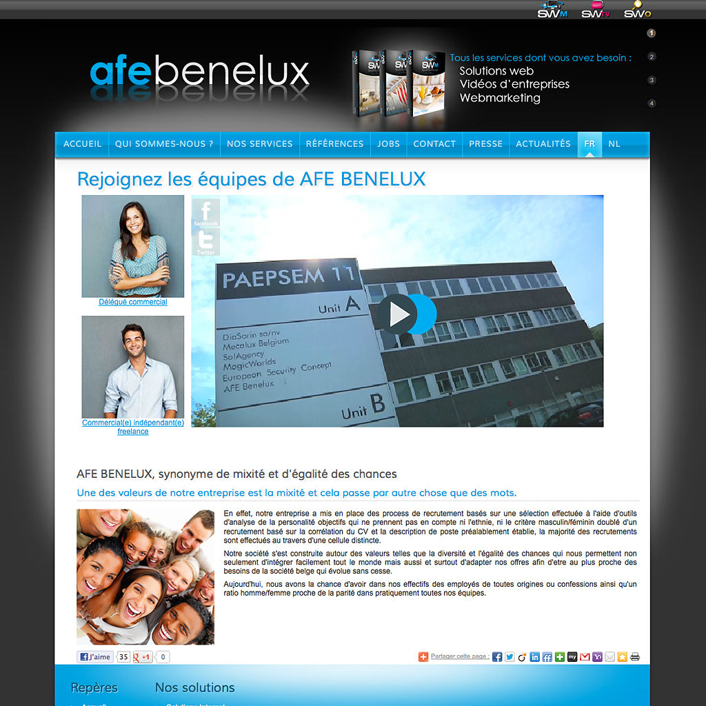 Site Internet afe-benelux.be