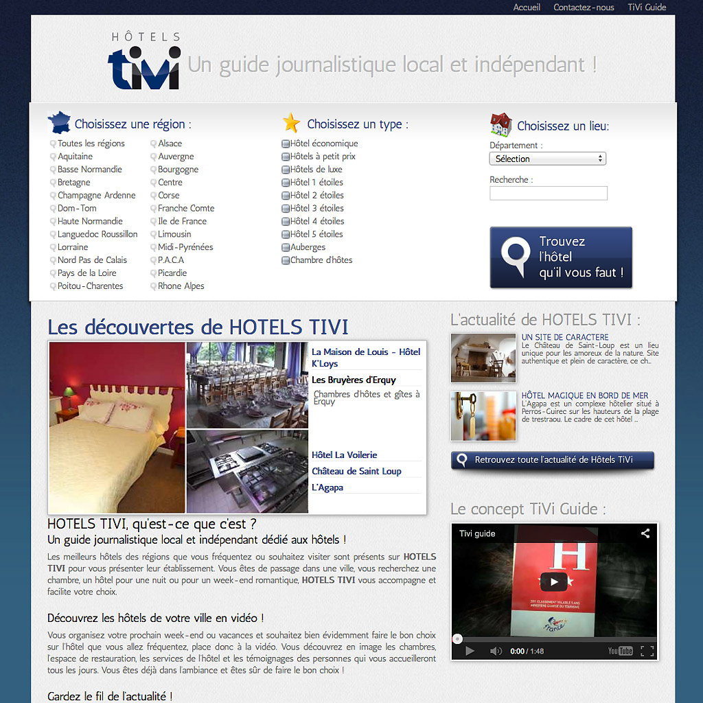 Portail Internet hotels-tivi.com